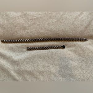 Mexico 925 Heavy Silver Three Dimensional Choker / Necklace and Bracelet